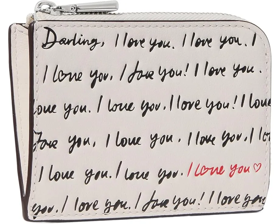 Мини-кошелек для карт с тиснением I Love You из кожи от Kate Spade New York