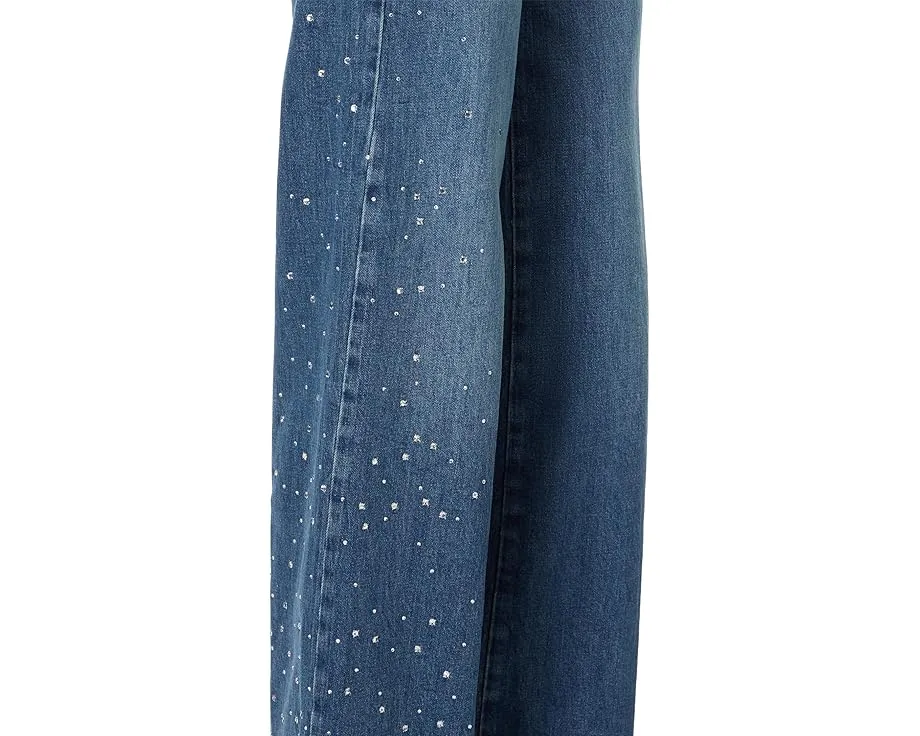 Джинсы Paige Sasha 32 дюйма с кристальными украшениями и широкими штанинами