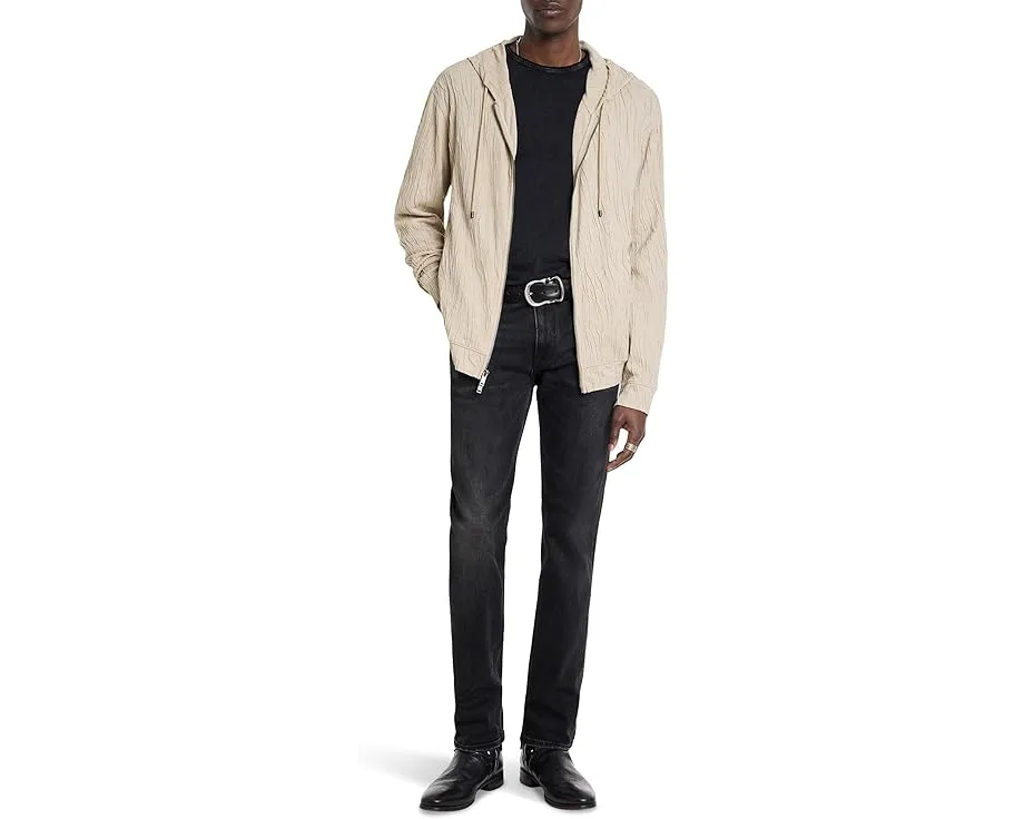 John Varvatos Толстовка Ihsan с капюшоном на молнии и фактурным жаккардом