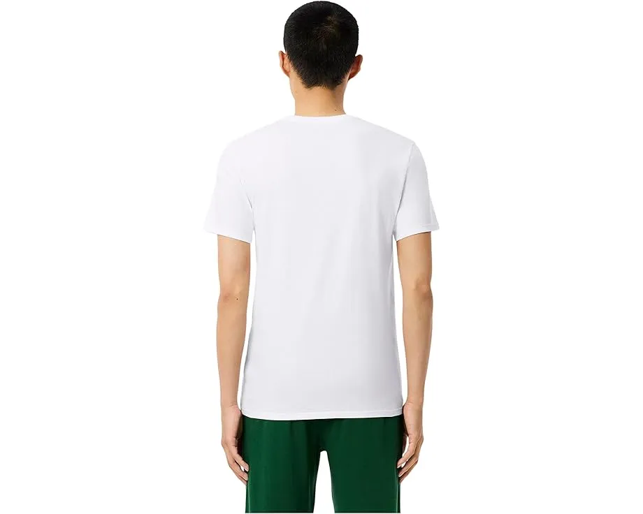 Футболки Lacoste с круглым вырезом приталенные 3 штуки
