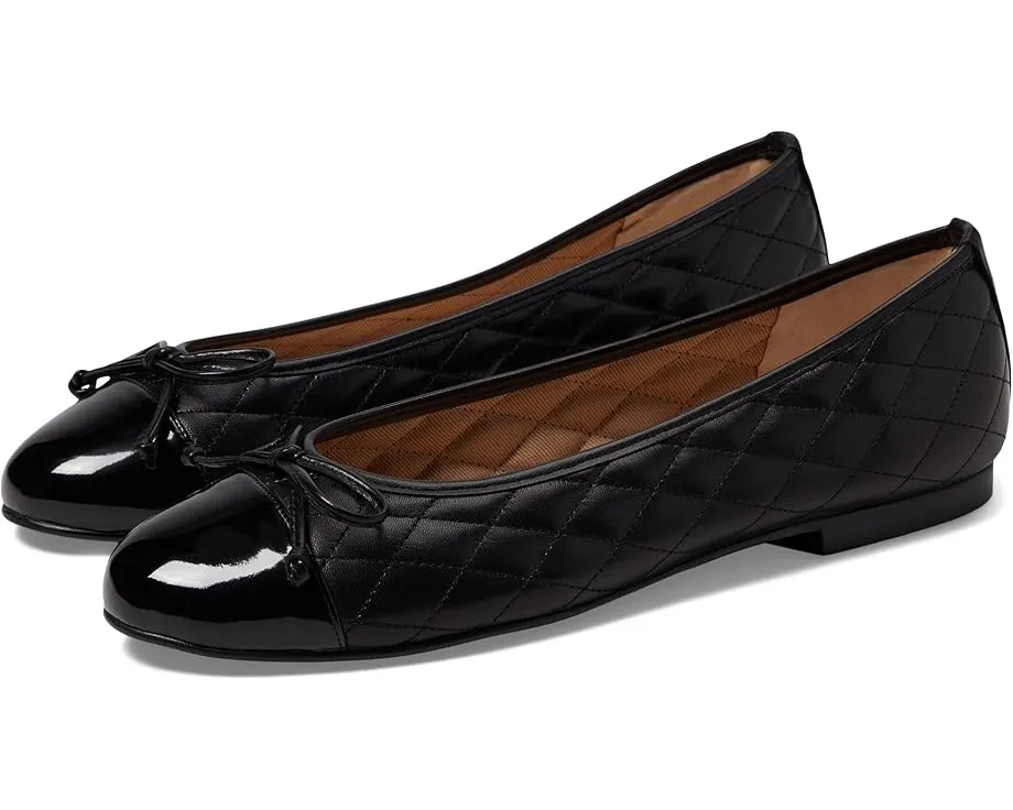 Туфли French Sole Tamara с стеганым верхом и бантом из гладкой кожи