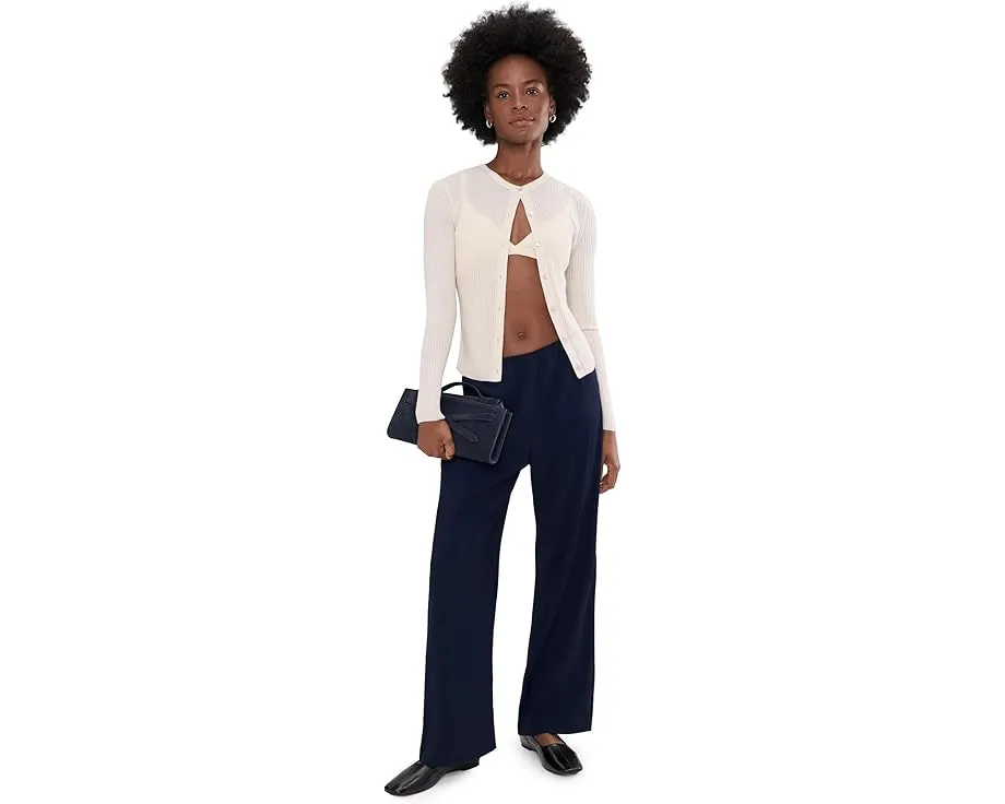 Vince Кардиган ребристый из кашемира и шелка с пуговицами