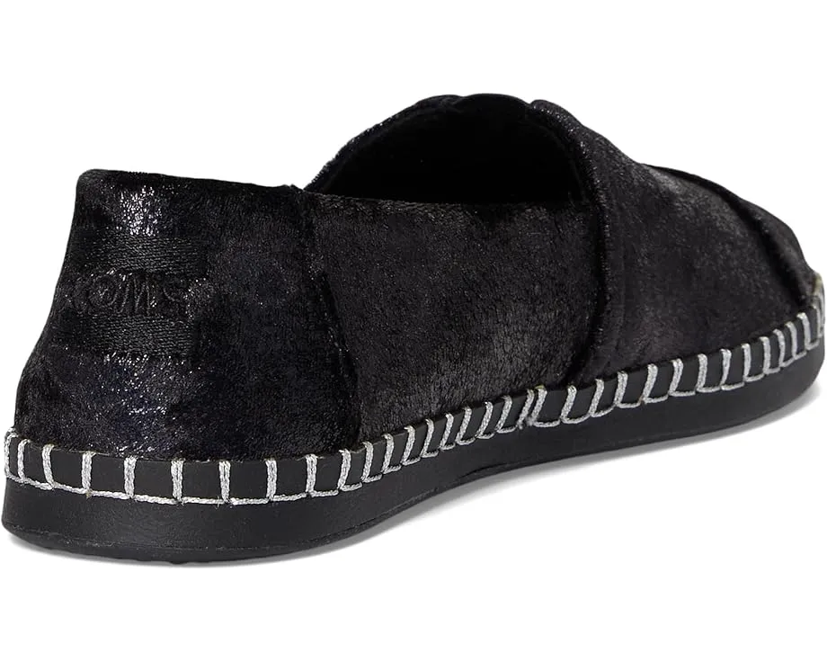 Тапочки TOMS Alpargata Leather Wrap с клетчатым верхом и искусственным мехом