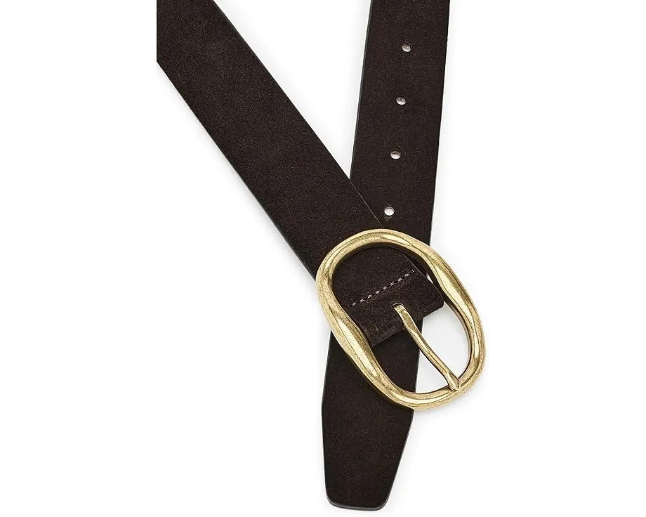 Ремень Madewell Suede Oval Buckle Belt из замши с овальной пряжкой