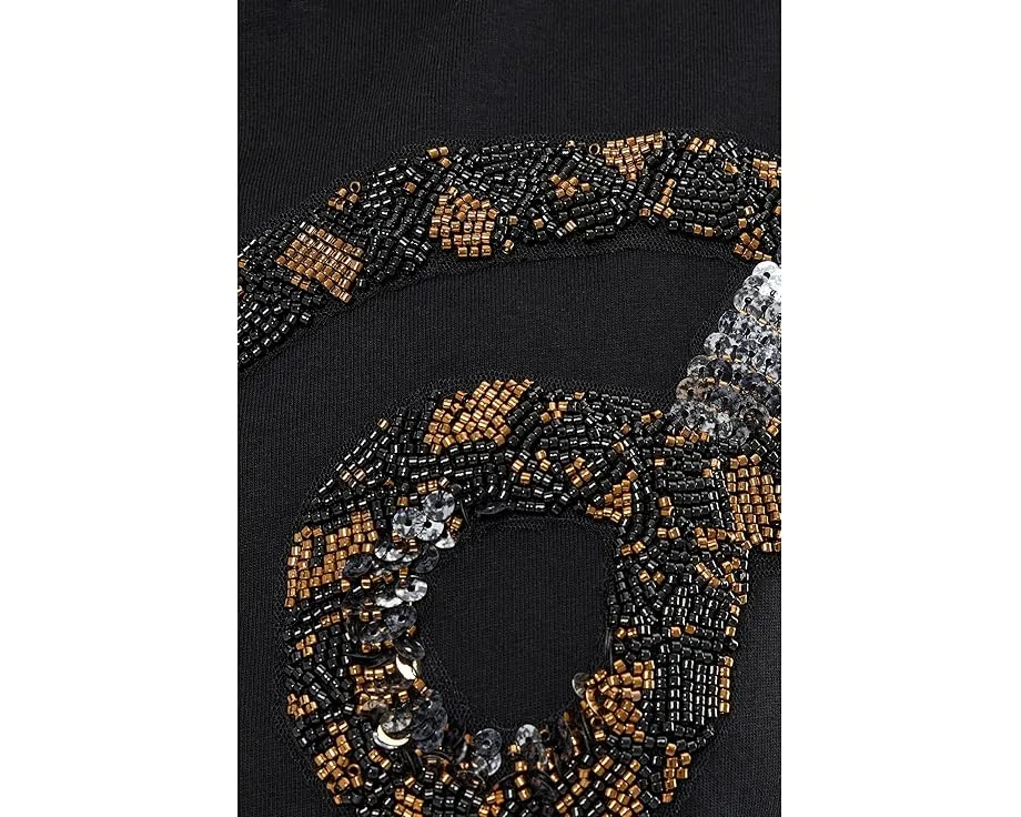 Футболка AllSaints Ouros Amelie с вышивкой бисером и пайетками