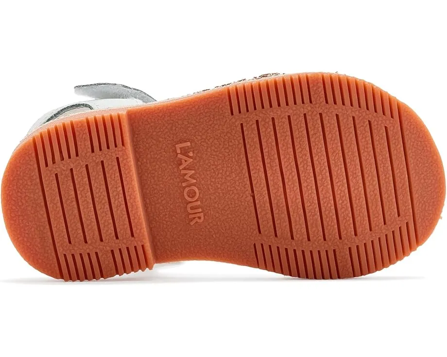 L'Amour Shoes Kids сандалии Josie с фигурным краем и памятью формы