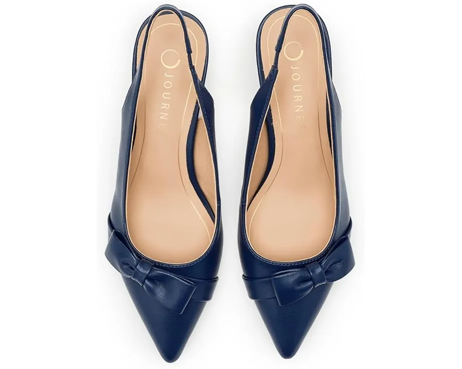 Туфли Paloma на низком каблуке kitten heel с мысом и ремешком через пятку