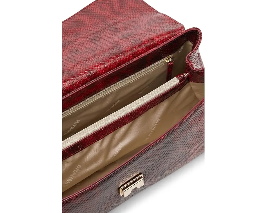 Сумка Brahmin Dayan из кожи с крокодиловым тиснением и магнитной застежкой