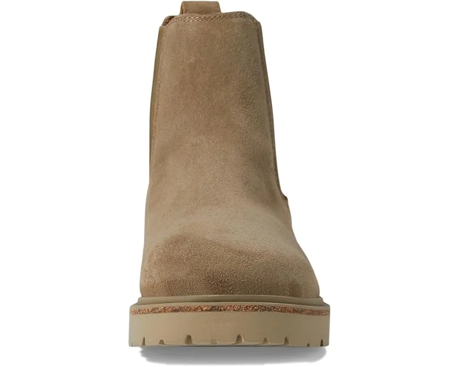 Ботинки Birkenstock Highwood Slip-On Deep Blue из замши с пробковой стелькой