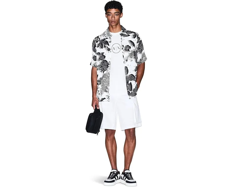 Футболка Armani Exchange с круглым логотипом на груди из хлопка