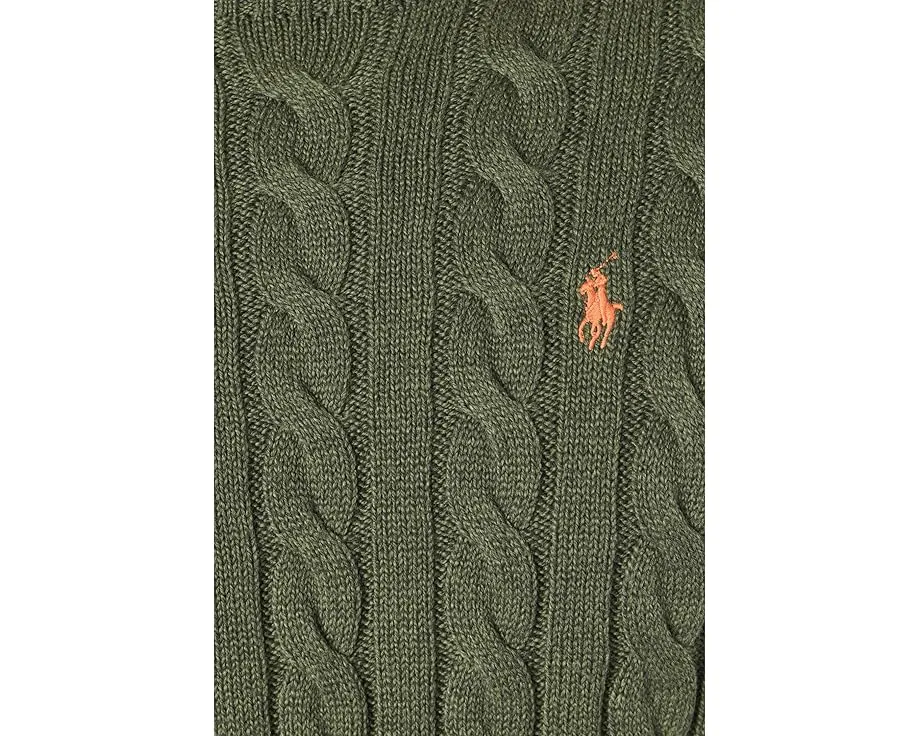 Свитер Polo Ralph Lauren с косой вязкой из хлопка и круглой горловиной