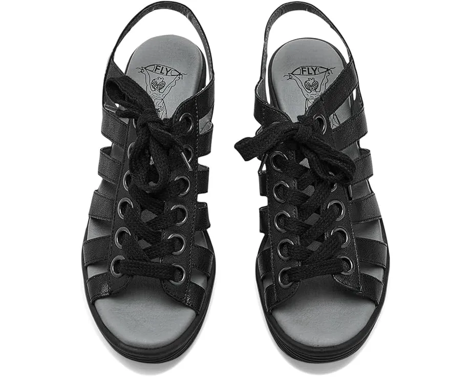 Сандалии FLY LONDON Litu469fly на танкетке с переплетением ремешков из натуральной кожи