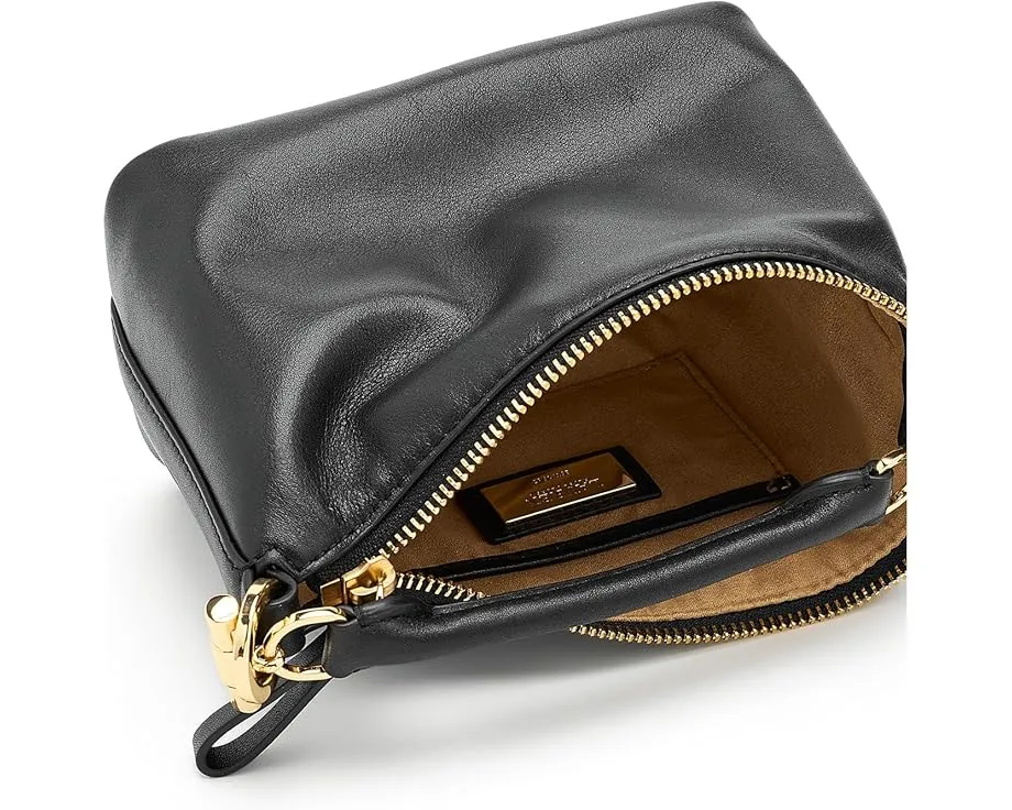 Мини плечевая сумка Lauren Ralph Lauren из кожи наппа с регулируемым ремнем