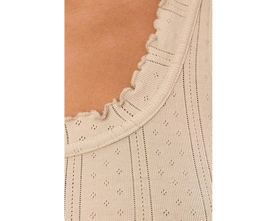 Топ Pointelle Rib Ella Tank NIC+ZOE с ажурной резинкой