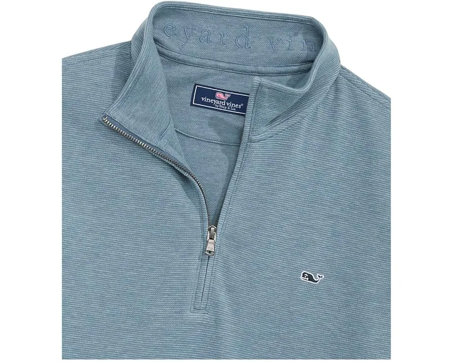 Vineyard Vines Толстовка Saltwater 1/4 Zip с вышивкой кита и влагоотводящими свойствами