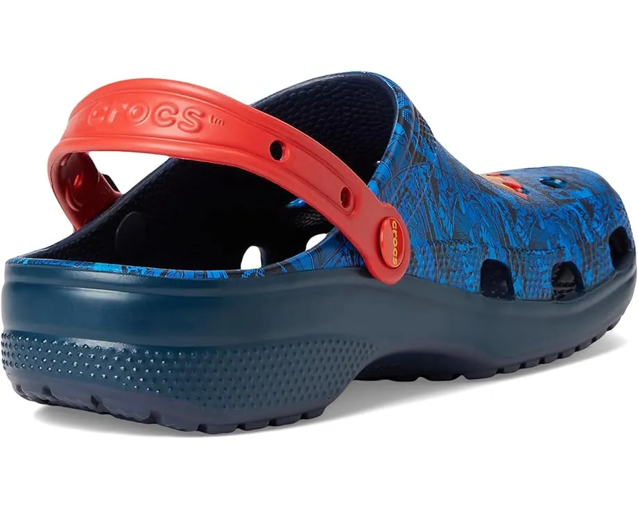 Классические сабо Crocs Classic Superman с жёсткими украшениями