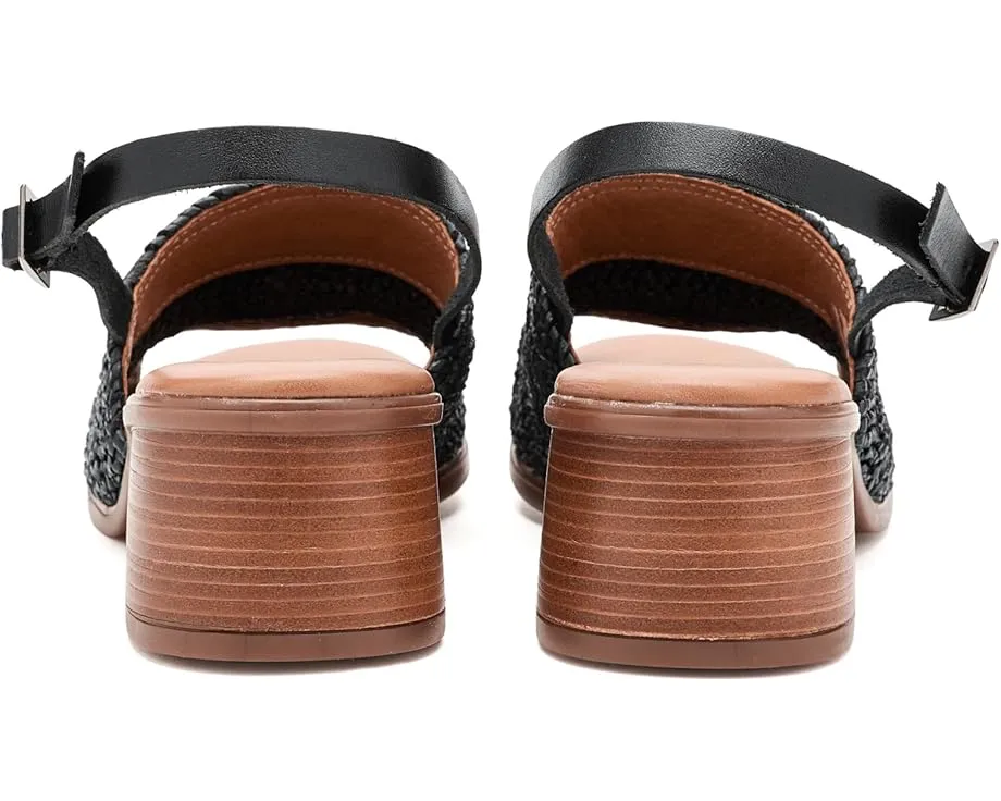 Босоножки Eric Michael Rafa с ремешком на пятке из кожи под рафию