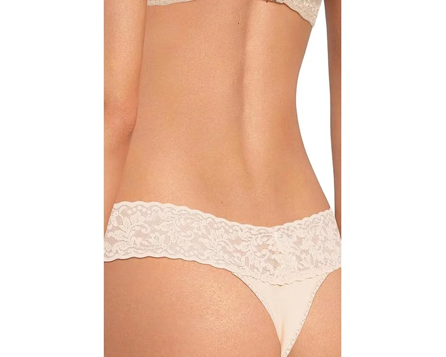 Стринги Hanky Panky из органического хлопка с кружевной резинкой