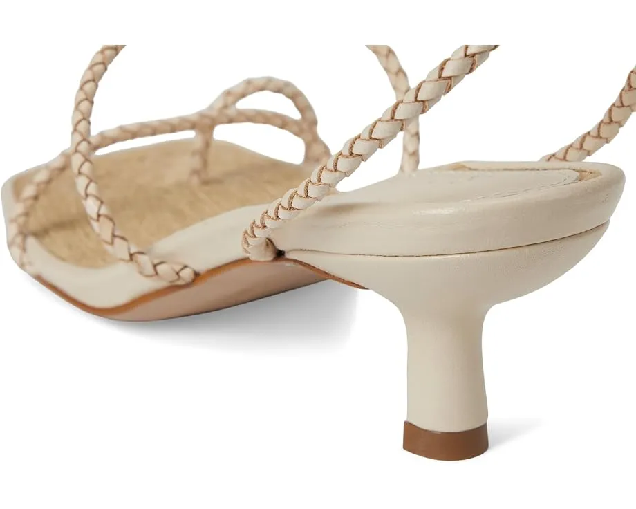 Босоножки Schutz Kaya Straw Mid на шпильке с квадратным носком