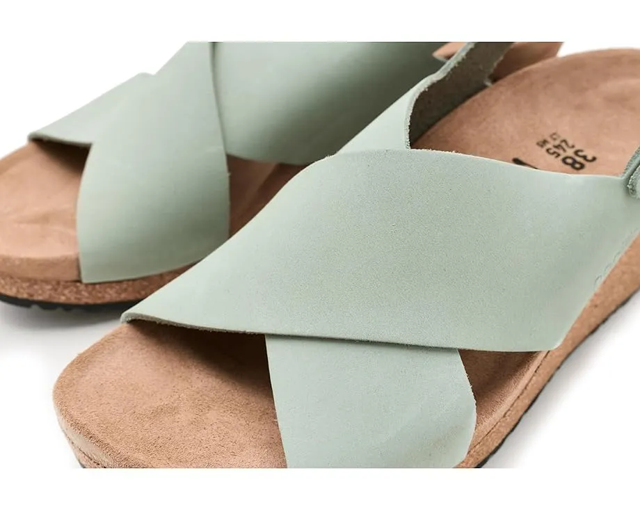 Биркенштоки Samira Wedge на платформе из нубука с регулируемым ремешком на щиколотке