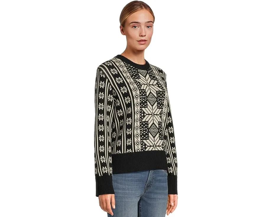 Свитер Faherty Sun Valley с круглой горловиной и снежинками