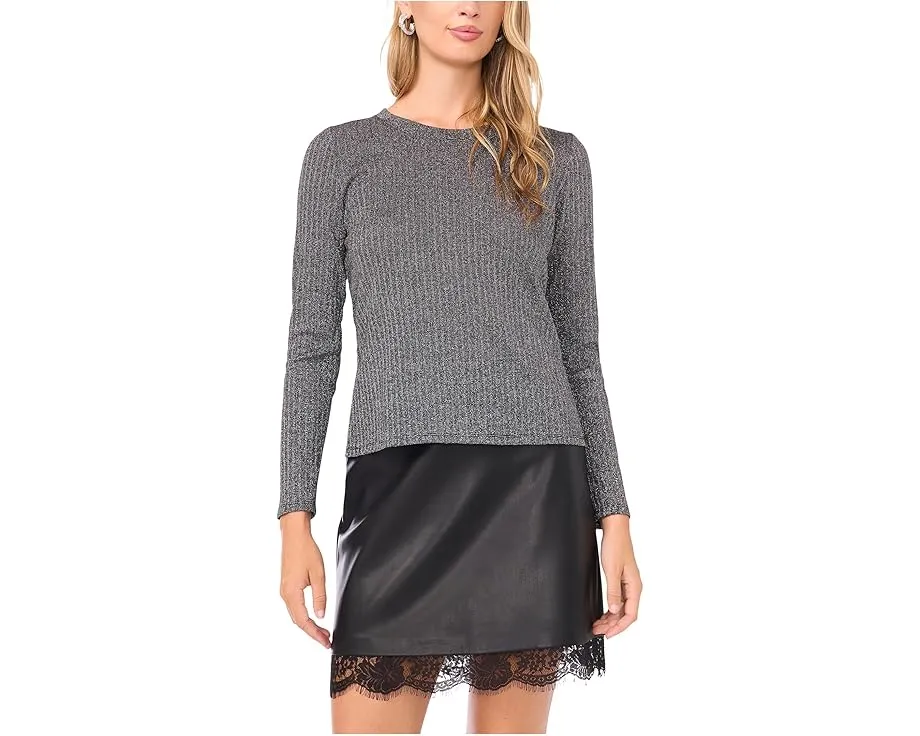 Топ Vince Camuto с длинным рукавом и круглым вырезом