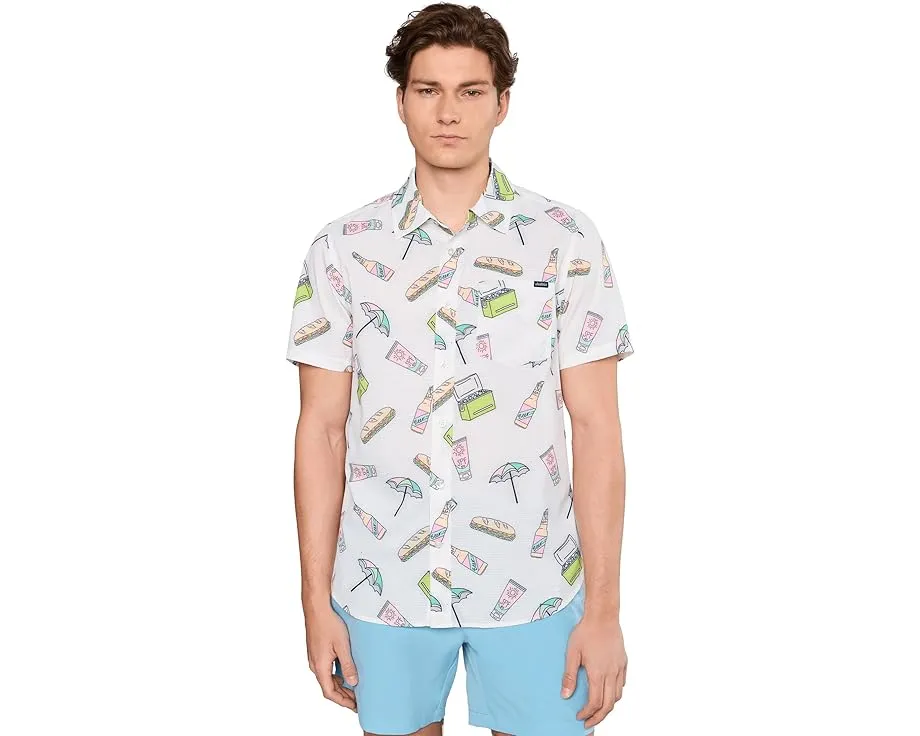 Рубашка Chubbies The Beach Feast из дышащей ткани с принтом
