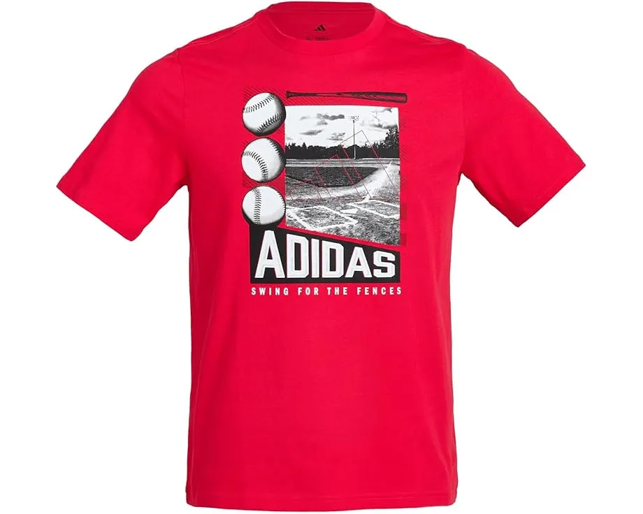 Футболка adidas Kids Baseball Poster с бейсбольным принтом для юных спортсменов