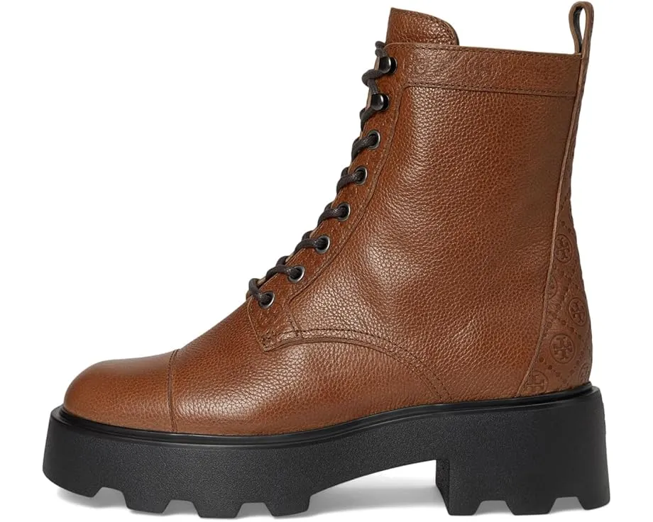 Ботинки Tory Burch Monogram Lug с миндалевидным носком и шнуровкой