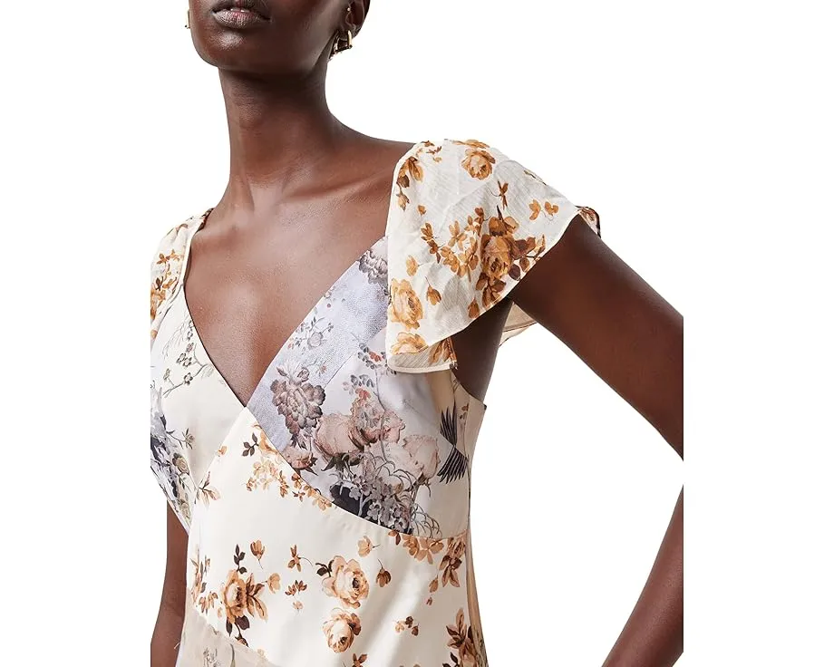 Платье AllSaints Lala с V-образным вырезом и расклешенными рукавами