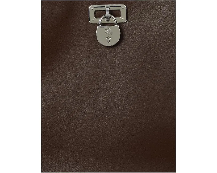 Большая кожаная сумка через плечо Lauren Ralph Lauren Tanner с замочком