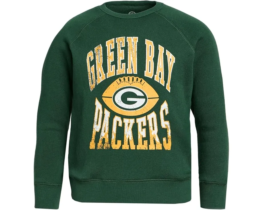 Детская футболка Junk Food Clothing Kids с принтом Green Bay Packers и длинным рукавом