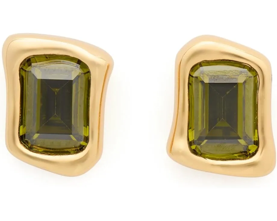 Серьги-гвоздики Molten Glass с цирконием и латунью Kate Spade New York