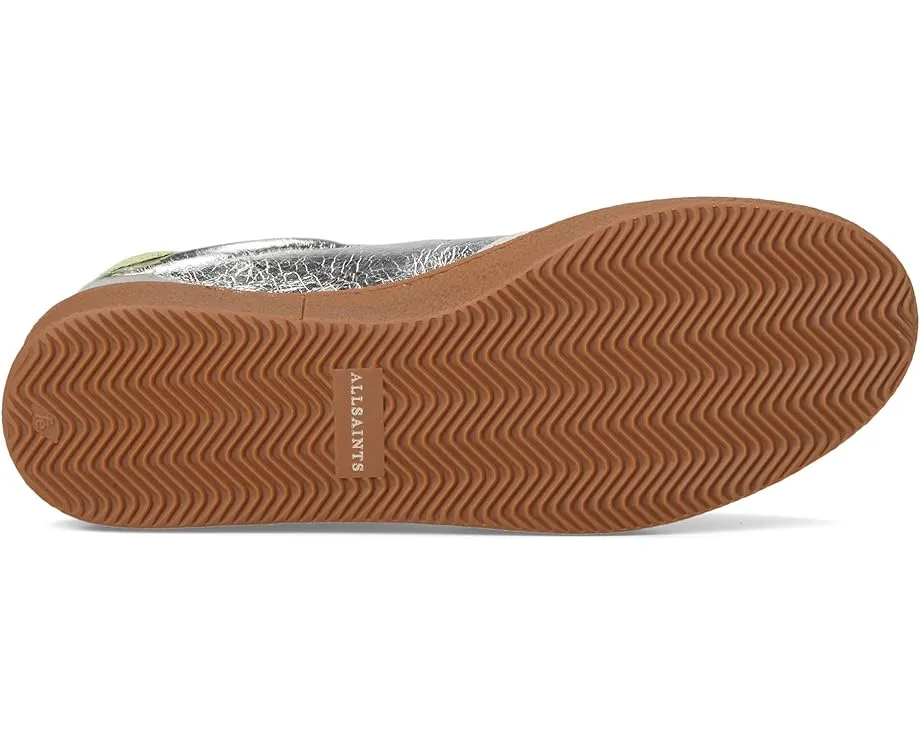 Кожаные кроссовки AllSaints Thelma Met с круглым носком и резиновой подошвой