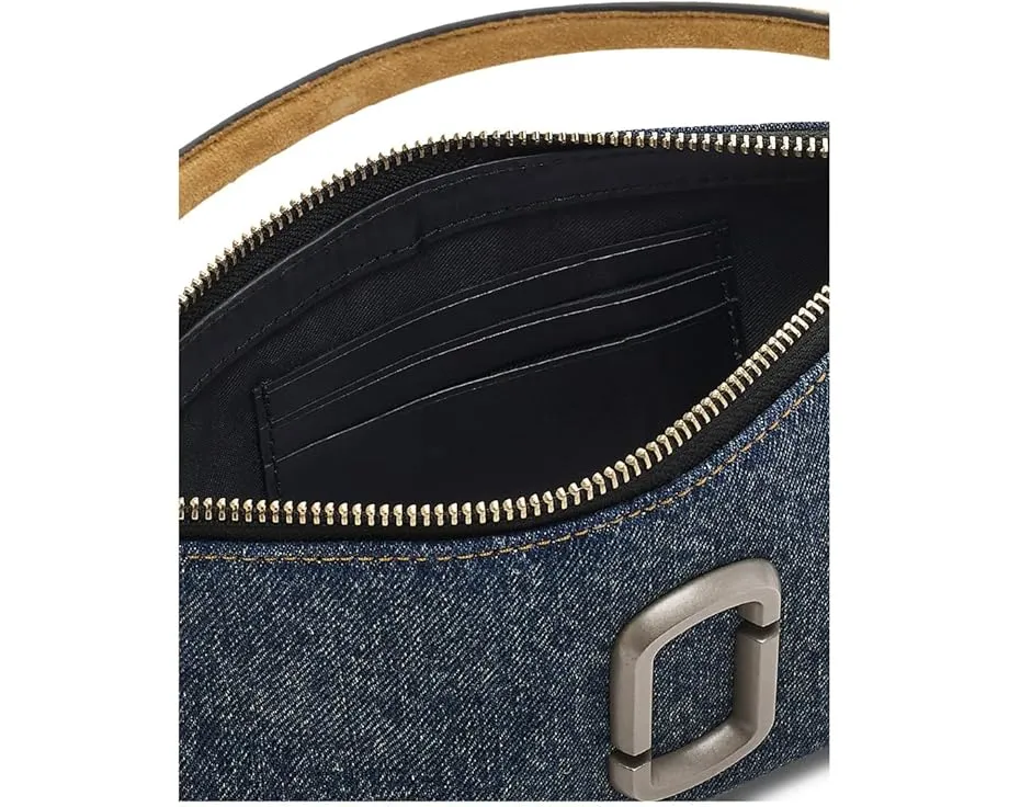 Сумка через плечо Marc Jacobs из денима и замши Snapshot со съёмным ремнём