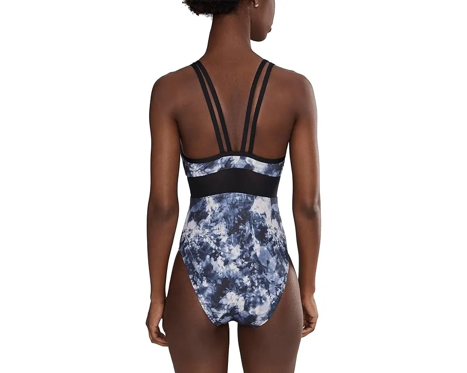 Купальник Nike с V-образной спинкой и цветочным принтом Frozen Floral