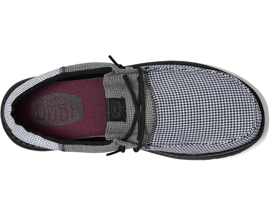 Слипоны Hey Dude Wally Tri Mix Craft с льняным верхом и круглым носком