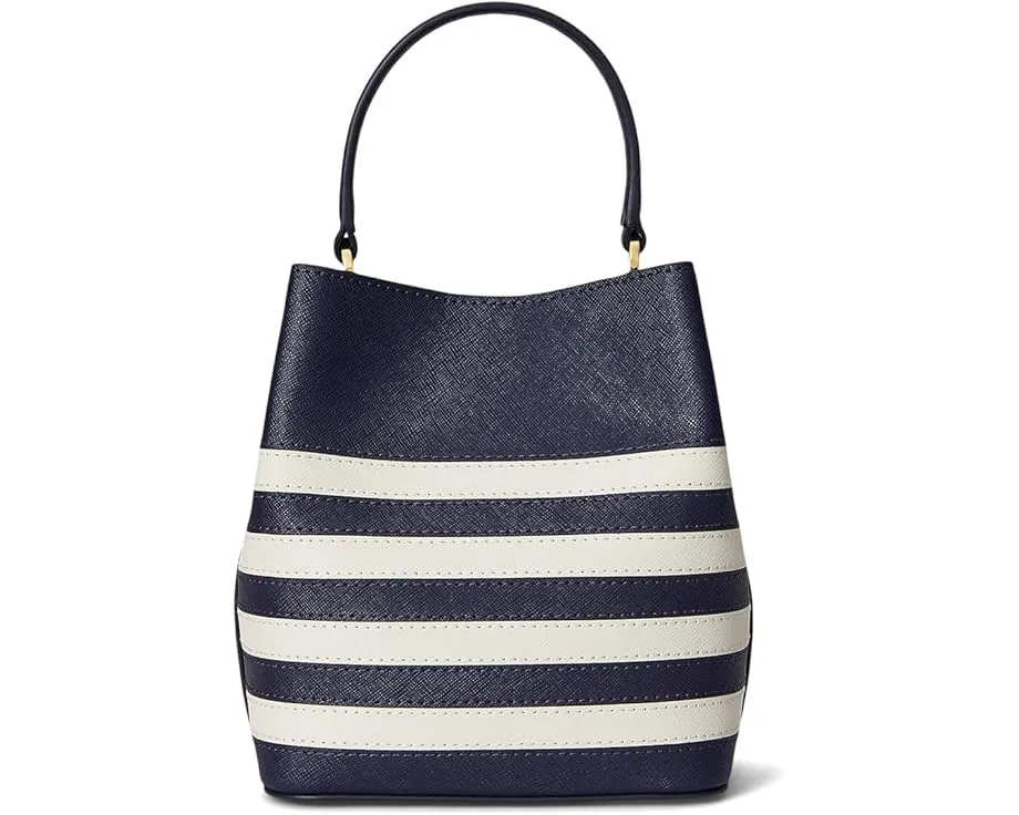 Маленькая сумка-ведро Reese из двухцветной кожи от Lauren Ralph Lauren