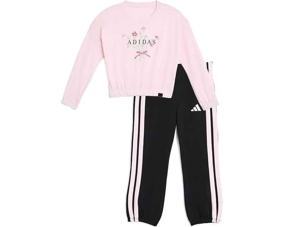 Комплект футболка и штаны Adidas с принтом для малышей Розовый
