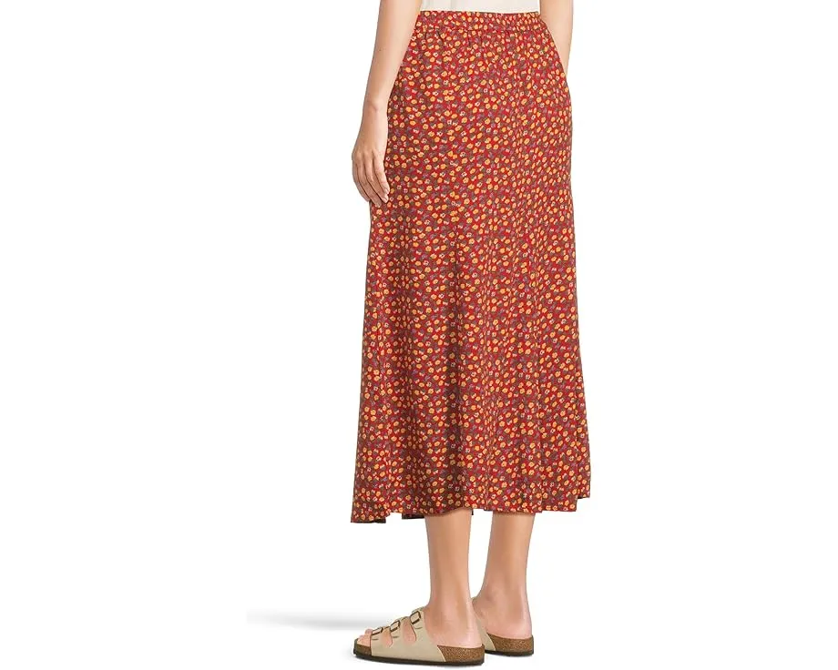 Юбка миди Toad&Co Manzana Paneled из органического хлопка с цветочным принтом и разрезом