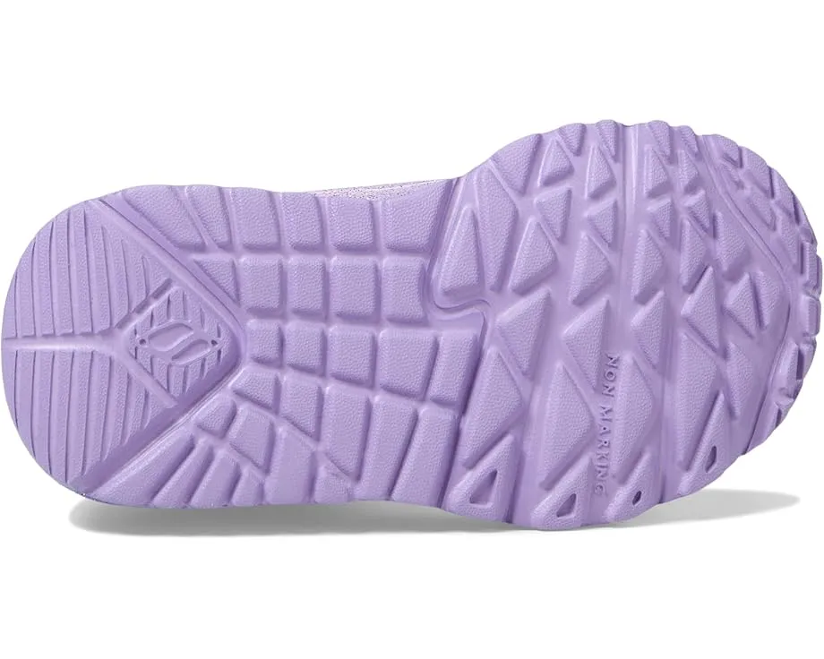 Детские туфли Skechers Uno Lite с блестками и застежкой на липучке