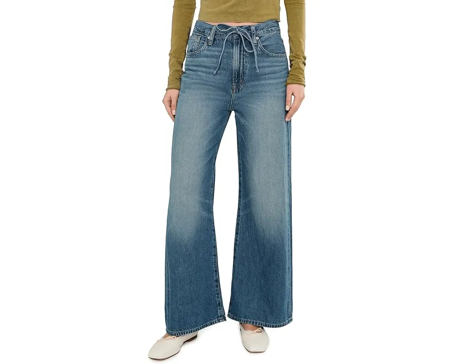 Джинсы Madewell The Short Ultimate Wide-Leg с широкими штанинами из денима Airy