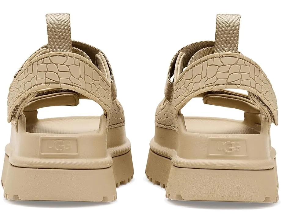 Сандалии UGG Goldenglow Embossed с тиснением под крокодила и регулируемыми застежками