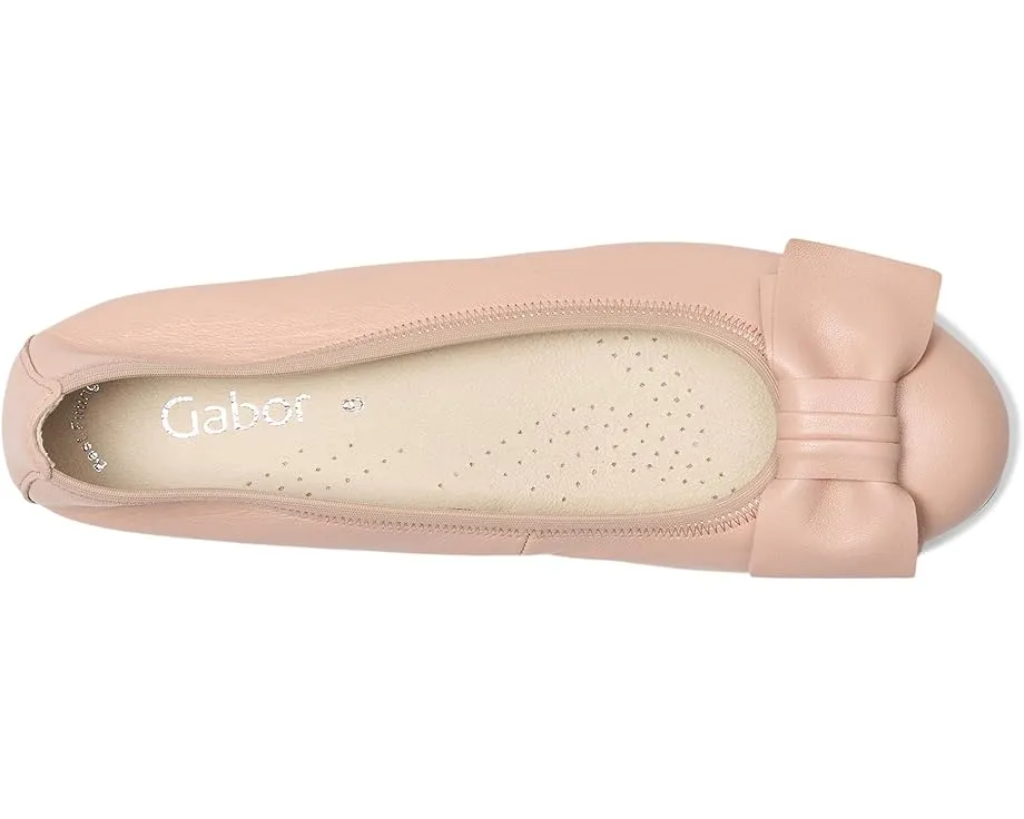Gabor 64.125 балетки с бантом и мягкой стелькой из нубука
