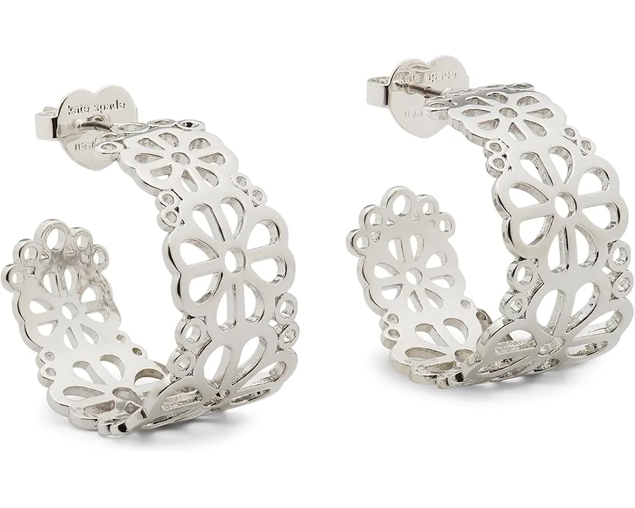 Серьги-кольца Spade Flower Lace с филигранью от Kate Spade New York
