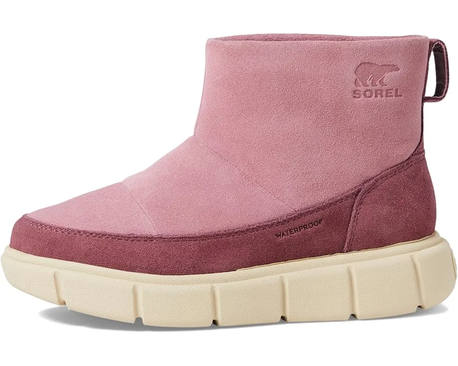 SOREL Детские зимние ботинки Explorer III Slip-On WP без шнуровки с замшевым верхом