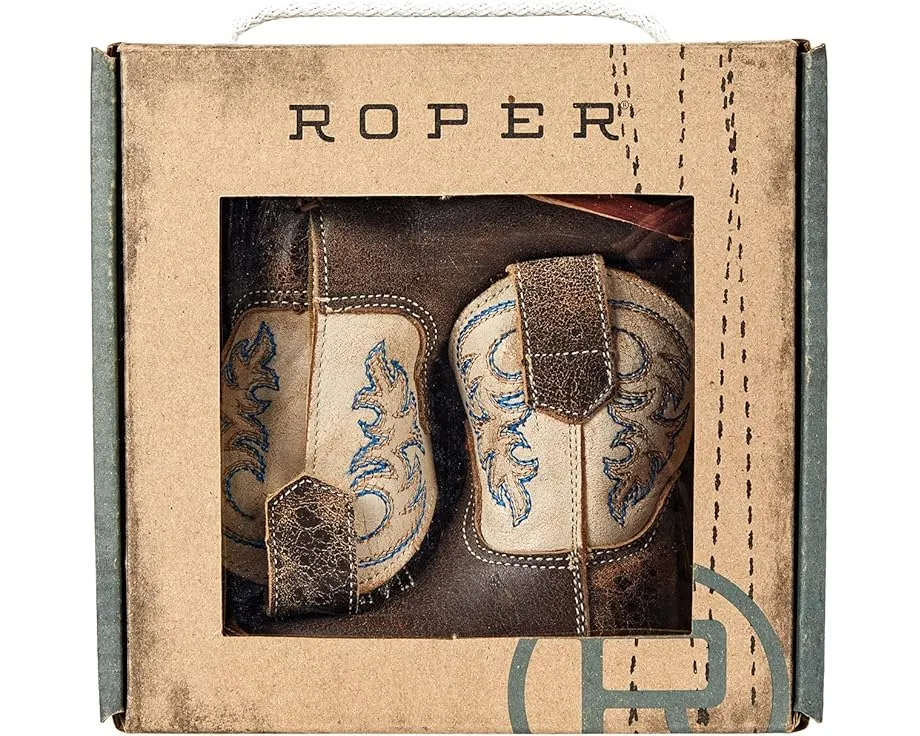 Детские вестерн-ботинки Roper Cowbabies Parker с квадратным мысом и липучкой
