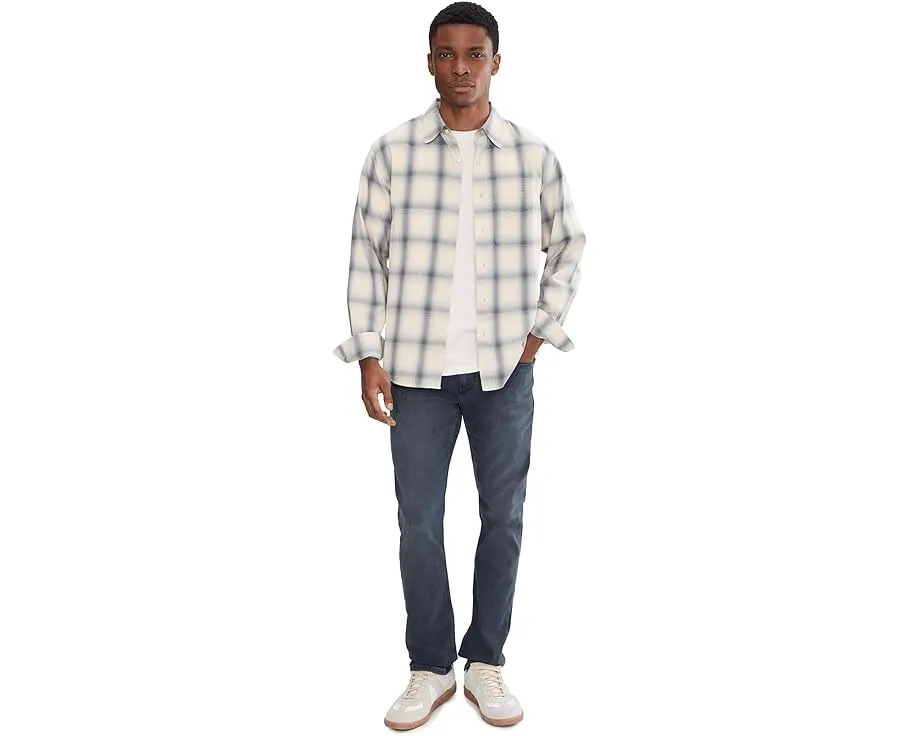 Джинсы Paige Federal Slim Straight из ткани Transcend в серо-голубом оттенке