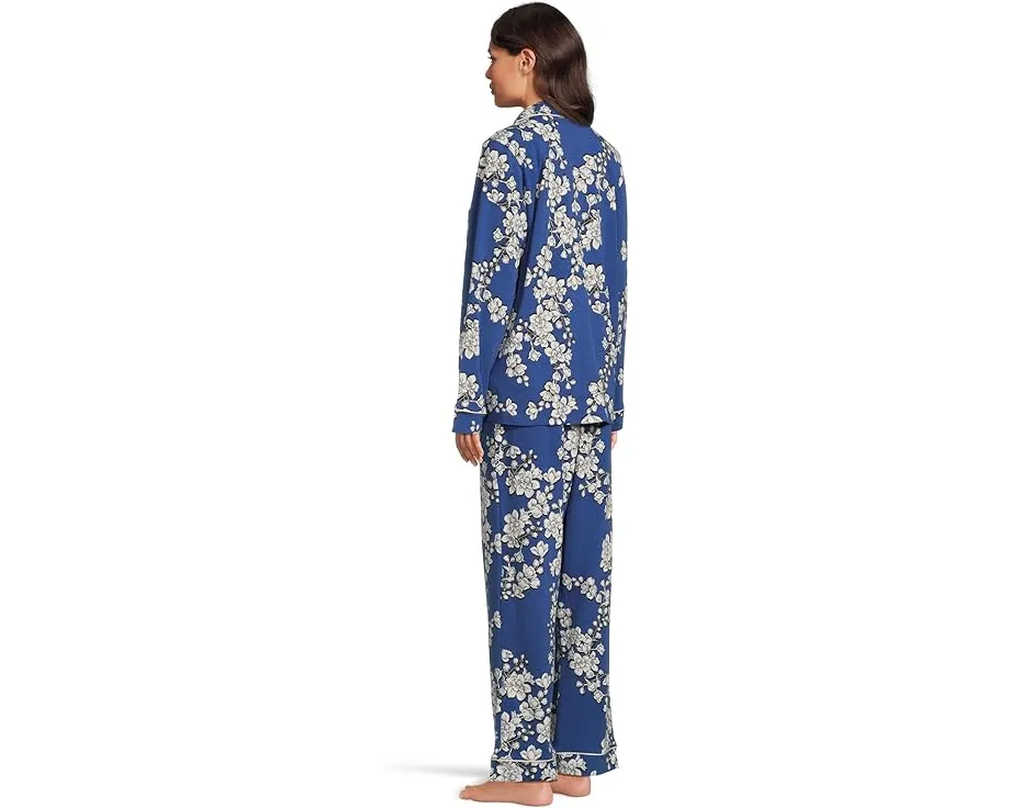 Пижамный комплект Bedhead PJs с длинным рукавом и воротником с вырезом из хлопка и спандекса