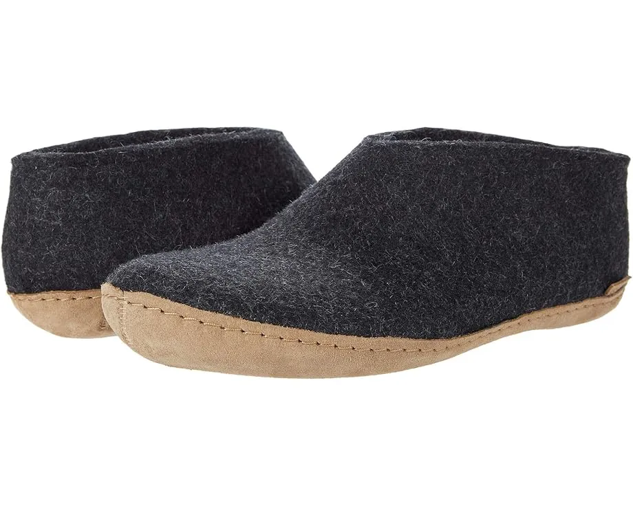 Войлочные тапочки Glerups Wool Shoe с кожаной подошвой и влагоотводящими свойствами